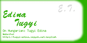 edina tugyi business card